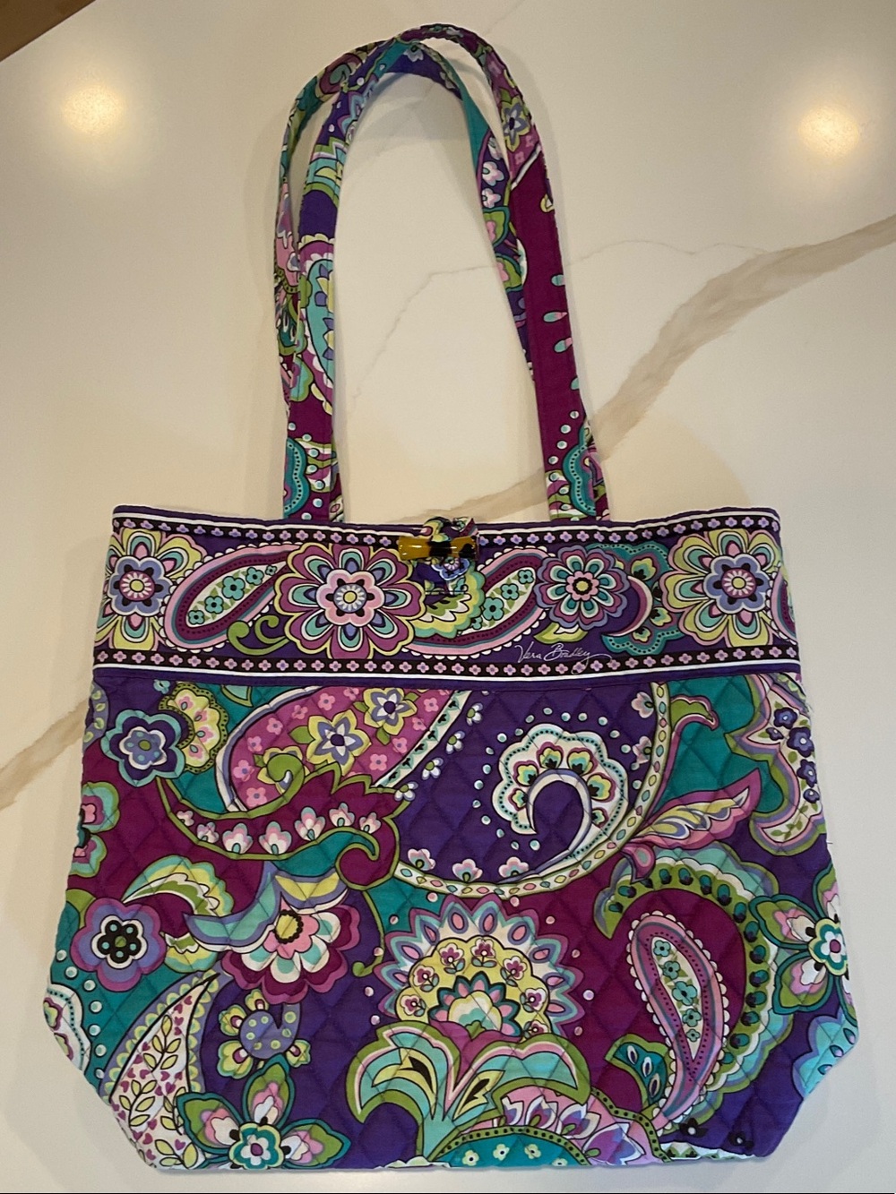 Vera Bradley Heather Paisley Quilted Tote